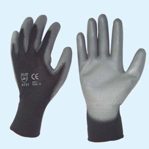 Grey PU Glove