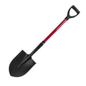 Iron spade shovel