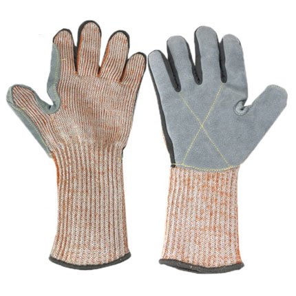 Cut resistant leather glove